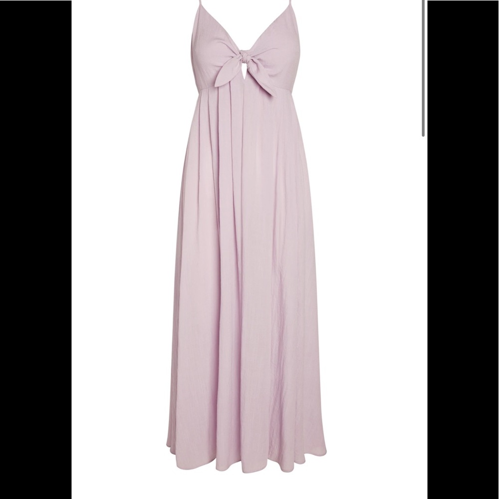 NWOT WILLOW Rochelle Dress Tie Front Maxi Dress in Lilac Purple Size M - Picture 6 of 11